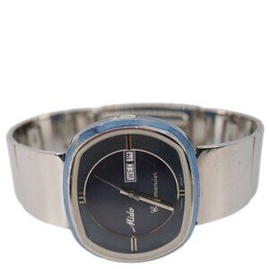 Mido  Commander 1970 Day Date Men's Stainless Steel Watch Blue Dial 41MM